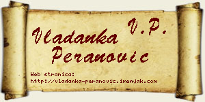 Vladanka Peranović vizit kartica